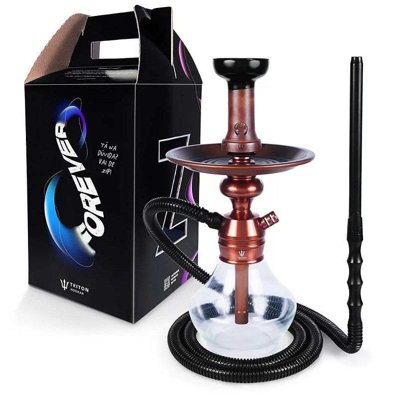 n*k様 Together Forever BLACK シルクスクリーン 1/3 Narguile Completo Triton Forever - Bronze - Zagabria Hookah