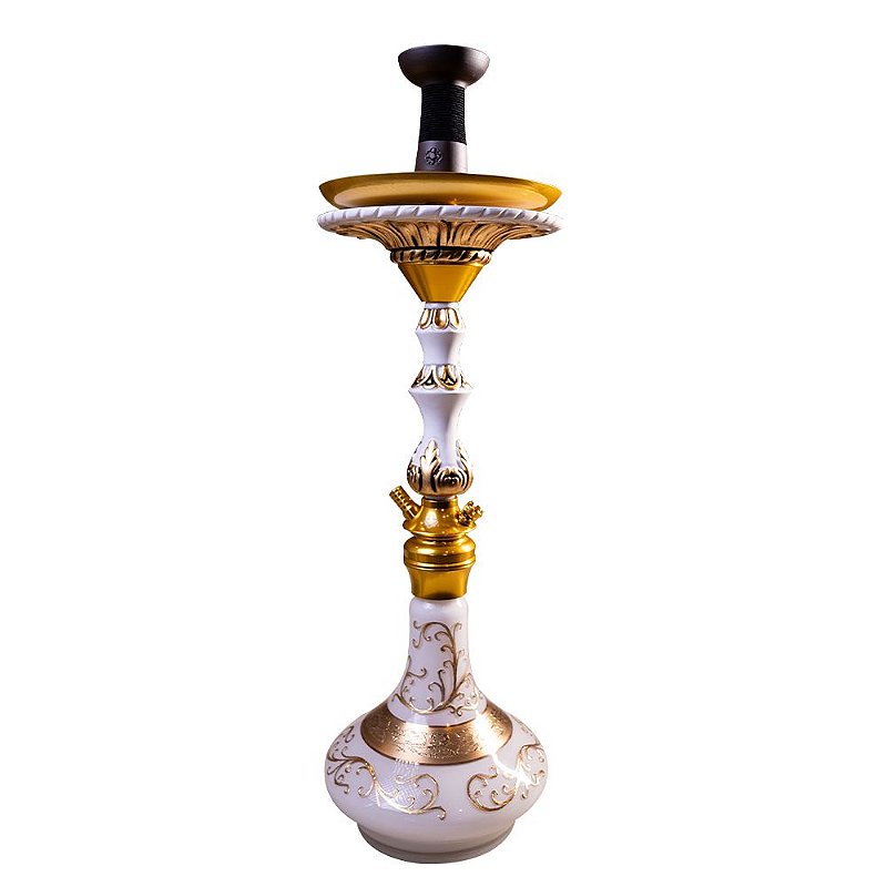 Narguile Completo Amazon Future Serie Ouro Bohemian - Gold/White