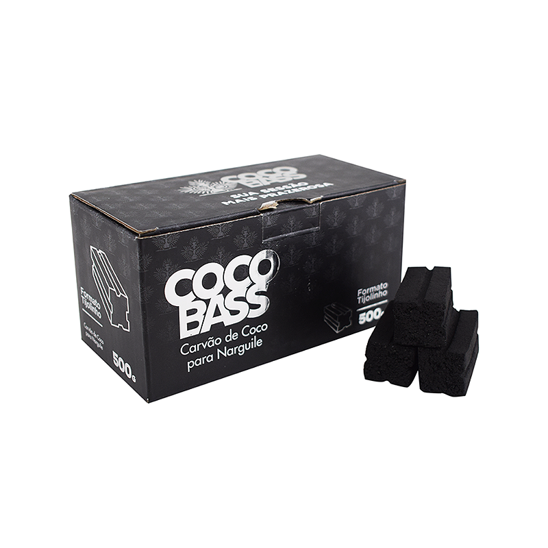 Carvão Coco Bass 500g Tijolinho - Zagabria Hookah - Narguile