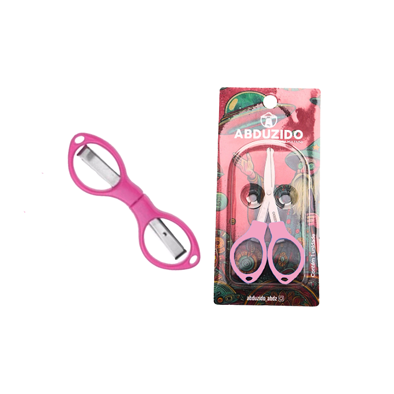 Tesoura ABDZ Dobrável Round PP - Pink - Zagabria Hookah - Narguile