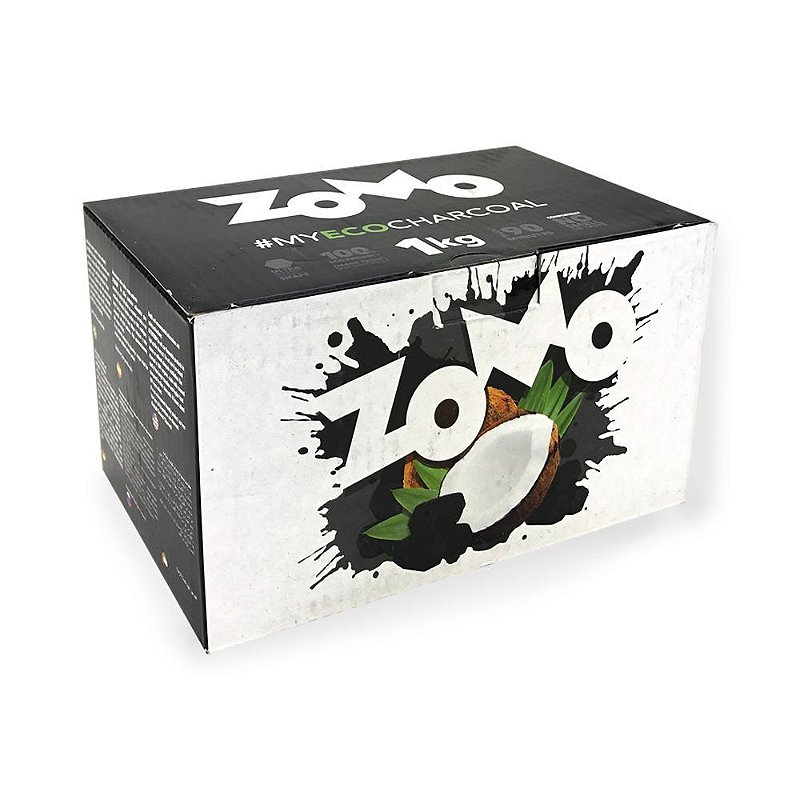 Carvão Coco Zomo 1Kg - Zagabria Hookah - Narguile, Arguile, Shisha