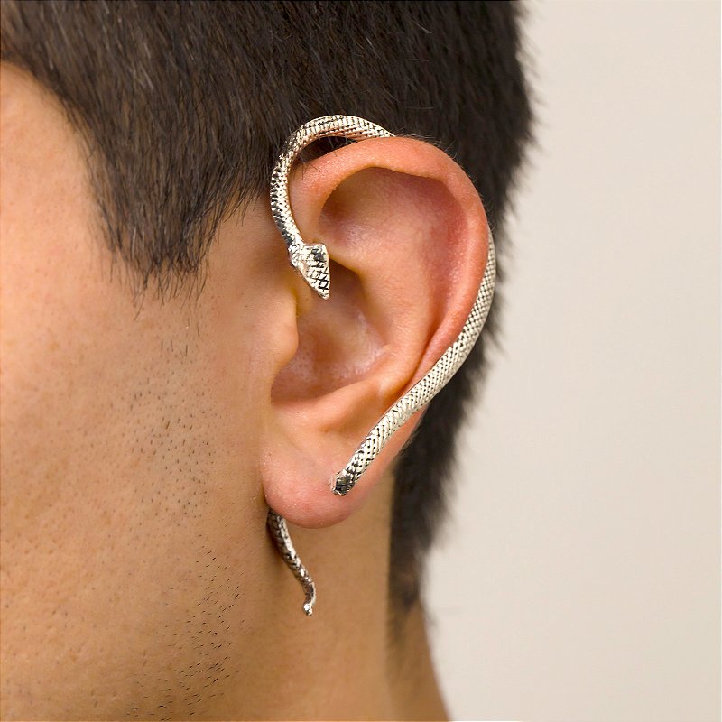 Ear Cuff Cobra - 1 Peça (Não é o par) - CODE Brincos Masculinos