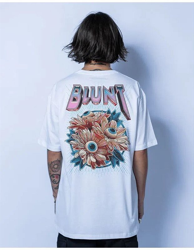 Camiseta Blunt EYE FLOWER - Branca - JD Skate Shop