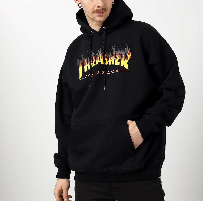 thrasher intro burner moletom com capuz
