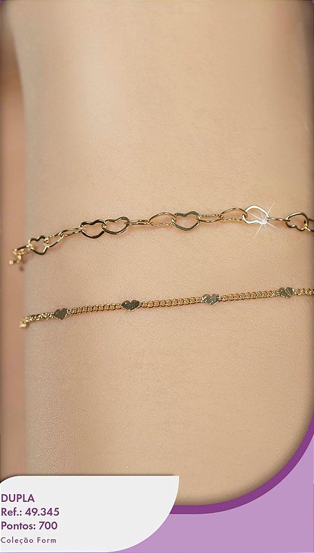 Pulseira dourada com Detalhes