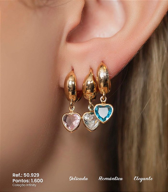Trio de brincos Semijoias banhadas