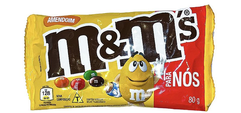 M&M´S AMENDOIM 80G - Planeta Bombom