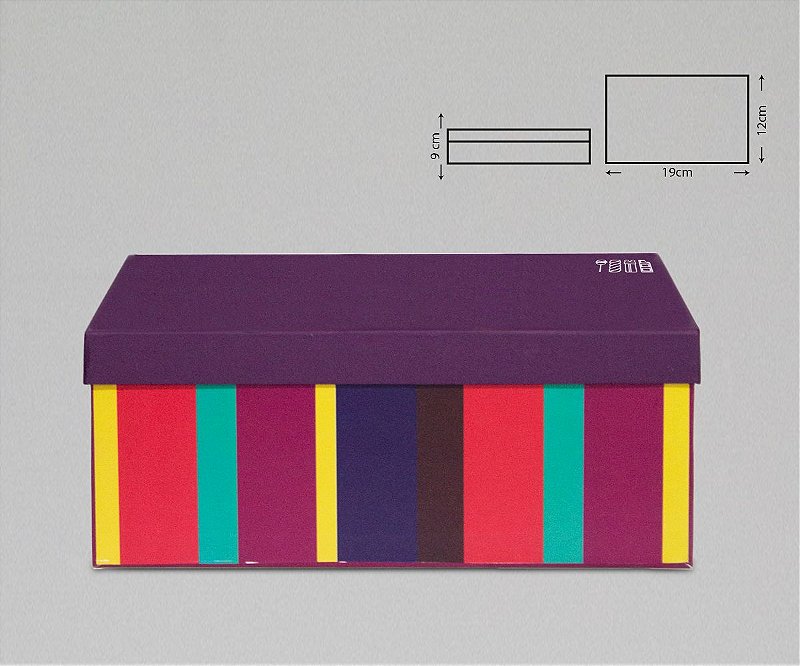 CAIXA PAPER BOX RETANGULAR 16X16X6CM - Planeta Bombom