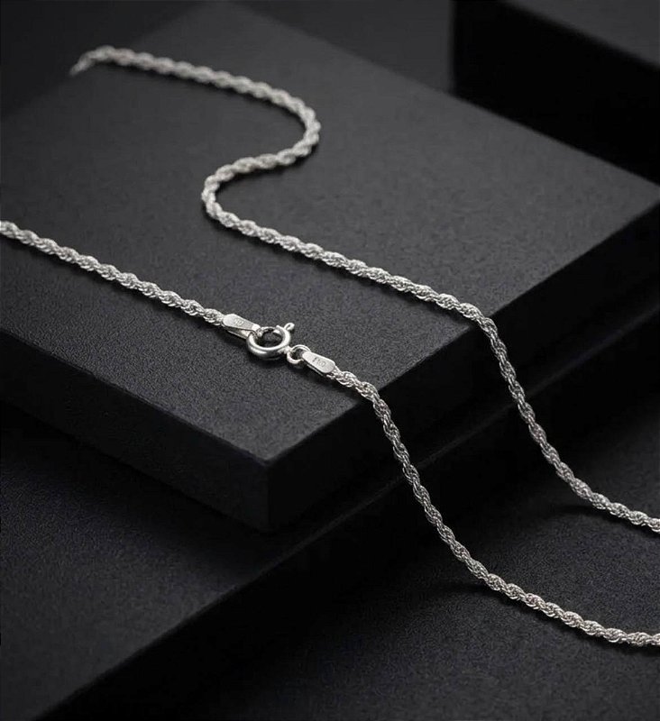 CORRENTE 1.5MM ELO BAIANO 60CM EM PRATA 925