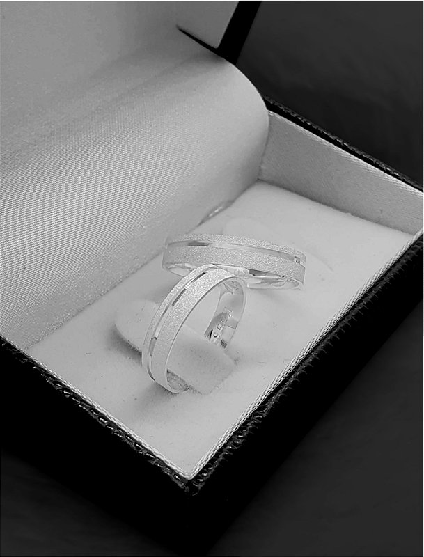 Aliança Eterna 4mm em Prata 950