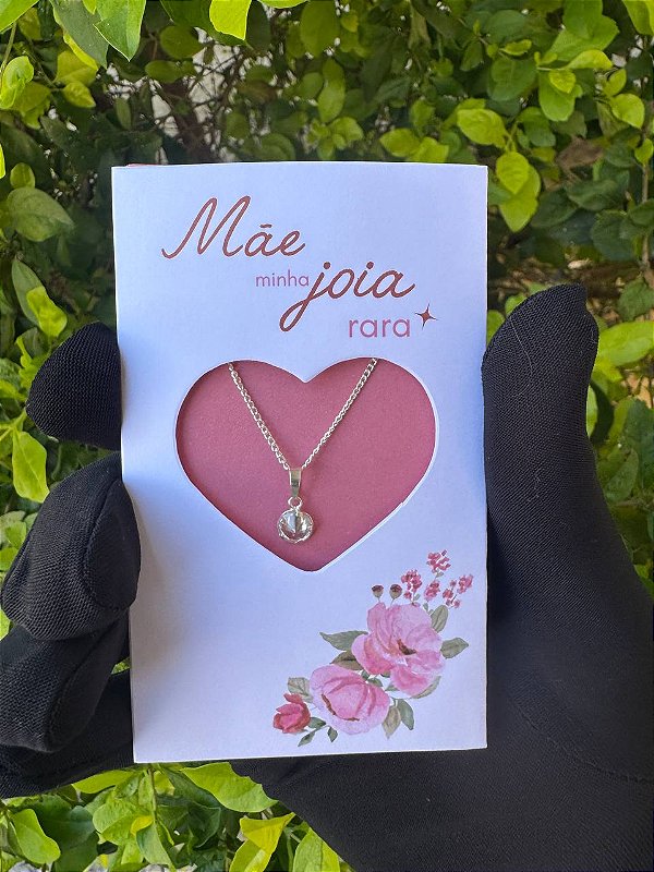 KIT CARTELA ESPECIAL COLAR PONTO DE LUZ FEMININO EM PRATA 925