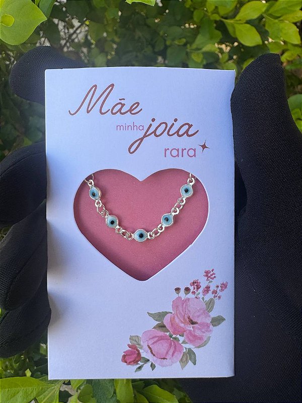 KIT CARTELA ESPECIAL PULSEIRA OLHOS GREGOS EM PRATA 925