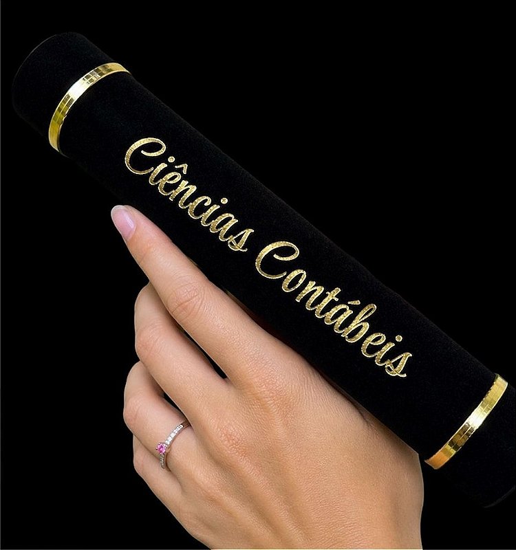 Anel de Formatura Ciências Contábeis em Prata 925