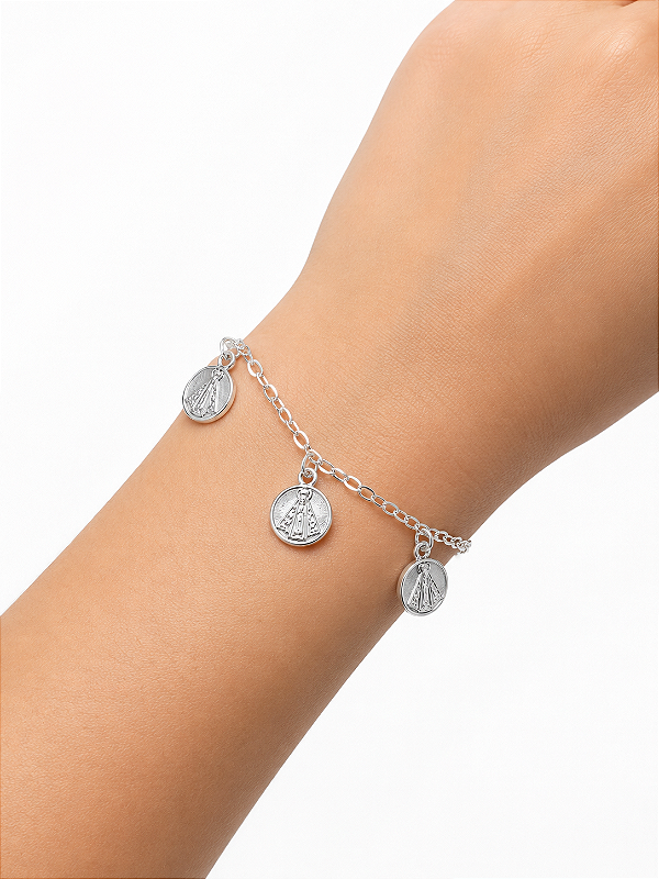 PULSEIRA NOSSA SENHORA EM PRATA 925