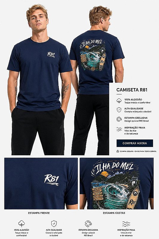 Camiseta Masculina Ilha do Mel