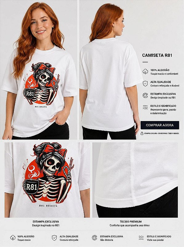 Camisetas Oversized R81 Caveira