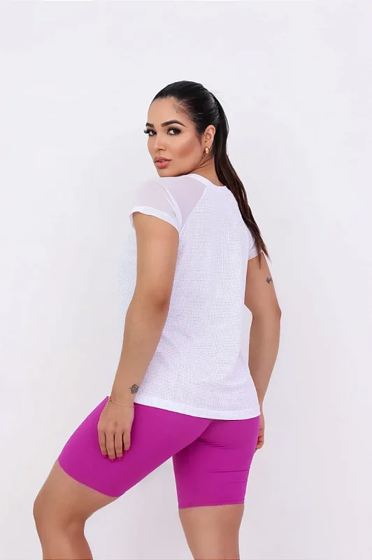 Blusa Fitness lisa Feminina Dry Fit com Abertura Lateral
