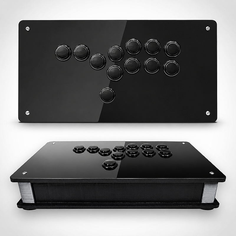 Hitbox profissional - Zero Delay Raspberry - Full Black - Big Games
