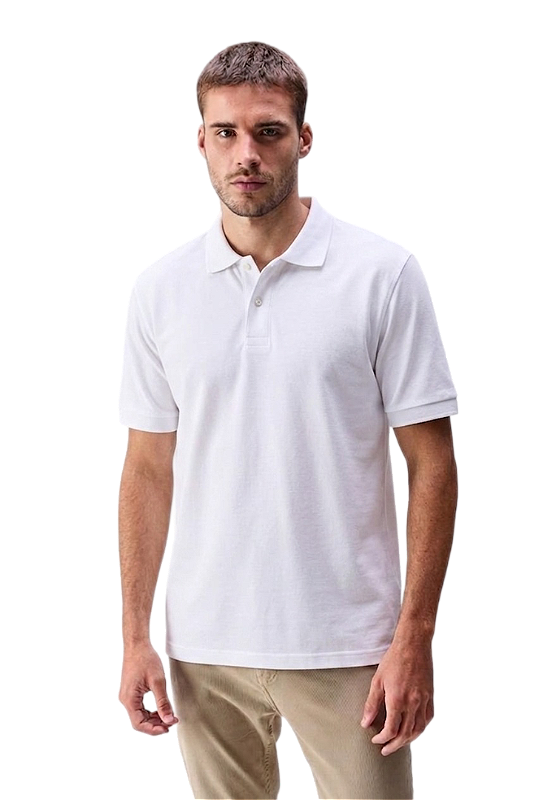 Camisa Polo Piquet Malha Premium Branca