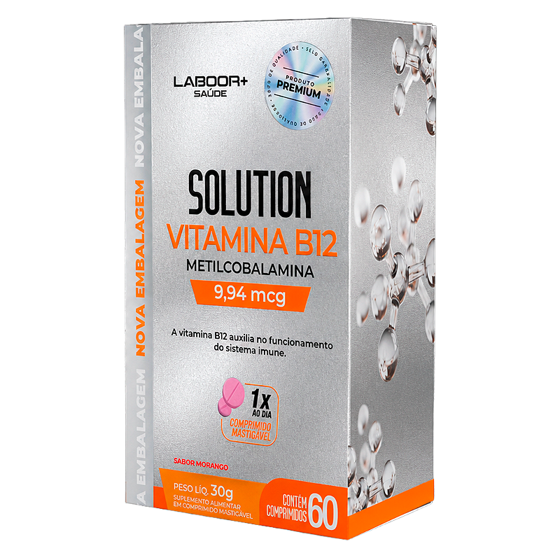 Solution Vitamina B12 Mastigável Metilcobalamina 9,94 mcg