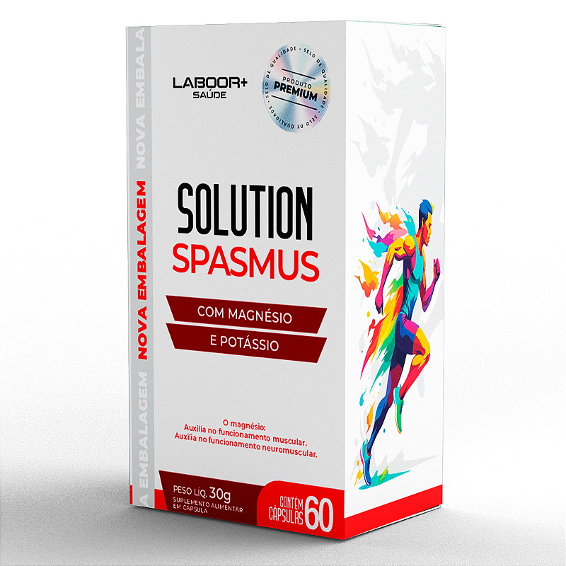 Solution Spasmus com Magnésio e Potássio 60 Cápsulas