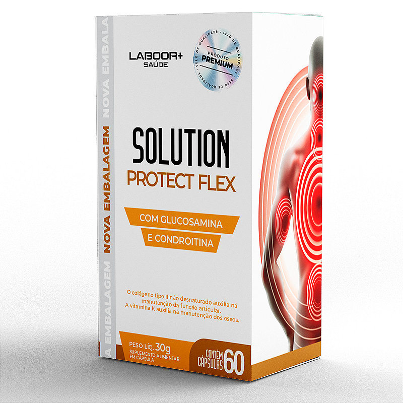 Solution Protect Flex com Glucosamina e Condroitina 60 Cápsulas