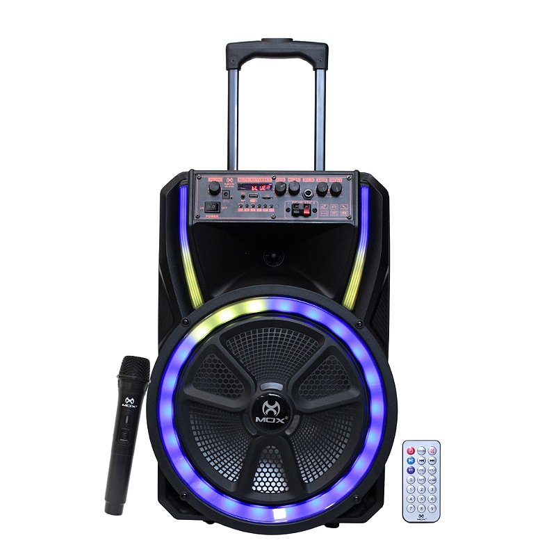MOSES② Caixa de Som Trolley Speaker Mox MO-S820 - Som Potente - Mox Dotcell