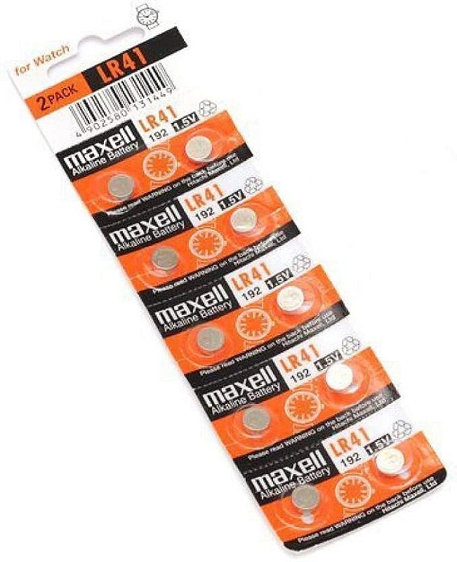 Bateria LR 41 1,5V Alcalina Maxell LR41 LR-41 1 Bateria - Azob ...