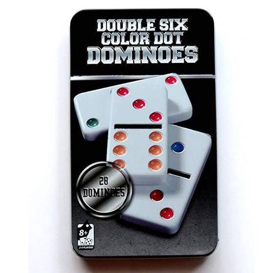 DOMINO GRANDE DE OSSO LATA 28 PECAS R.1914 / UN/ONYX