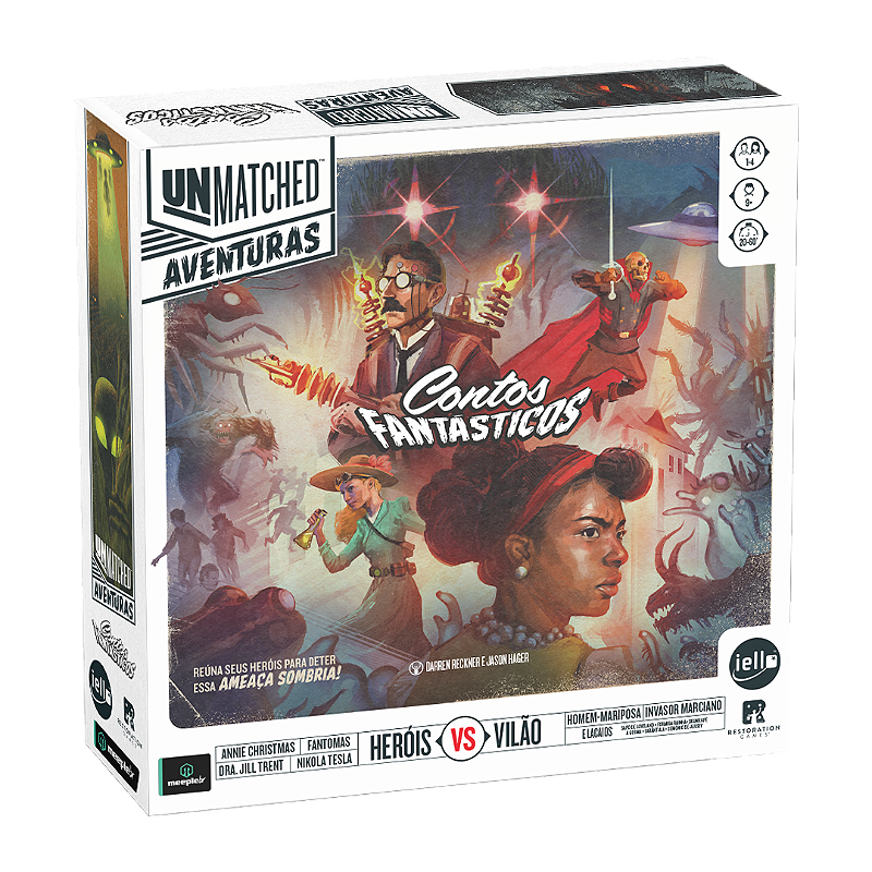 Unmatched Aventuras: Contos Fantásticos + Cartas Foil - Jogo de Tabuleiro