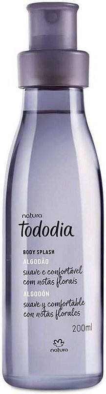 Body Splash Desodorante Colônia Tododia Algodão Natura 200 ml - espacoshop