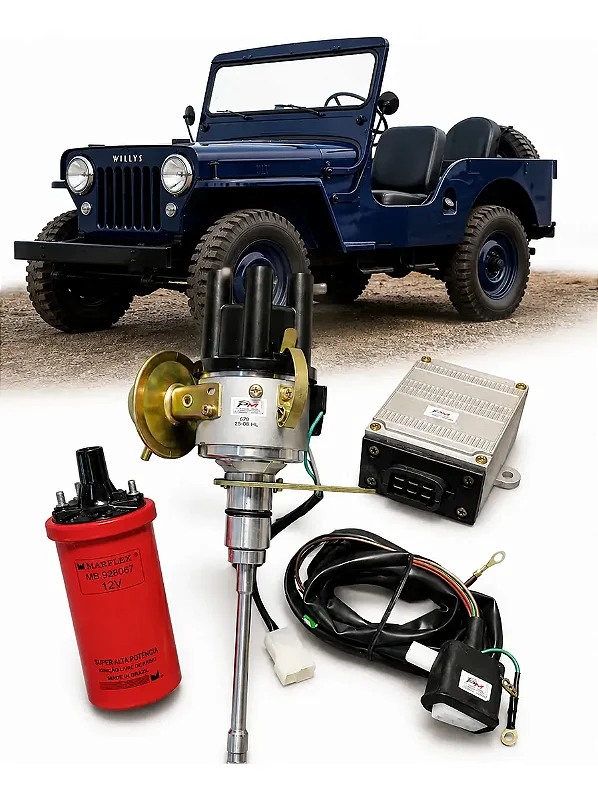Kit Ignição Eletrônica Jeep Willys 6cc Novo Completo
