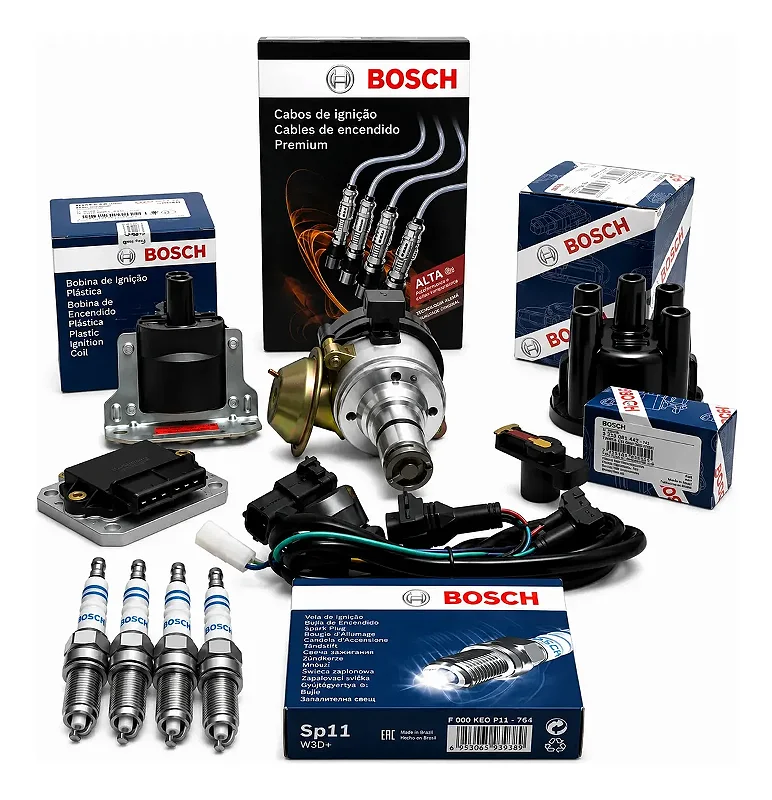 Kit Ignição Fusca Hall Com Tampa Rotor E Bobina Bosch Novo