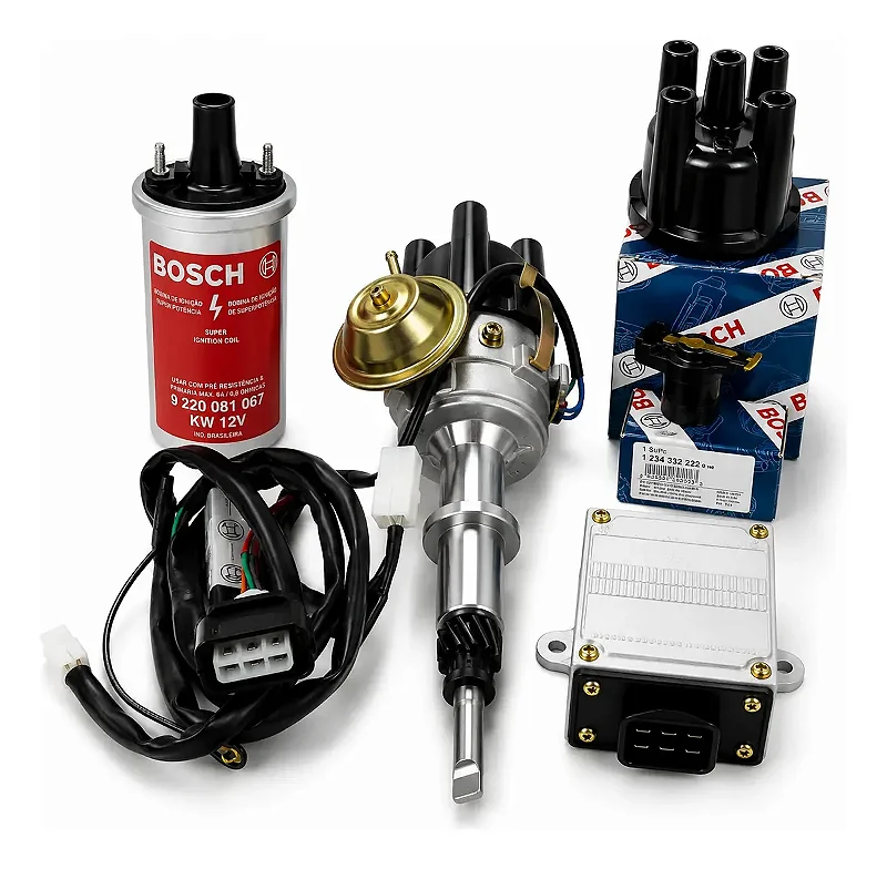 Kit Ignição Caravan 4cc C/ Tampa E Rotor Bosch Novo Original