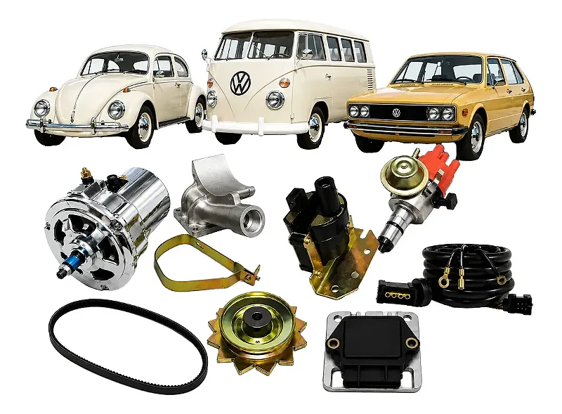 Alternador Fusca Kombi 75amp Cromado + Ignição Eletrônica