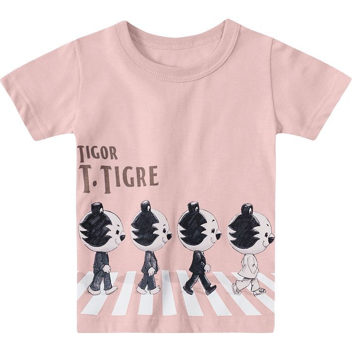 Camiseta Tigor T. Tigre Rosa Bebê Menino - Nanda Baby