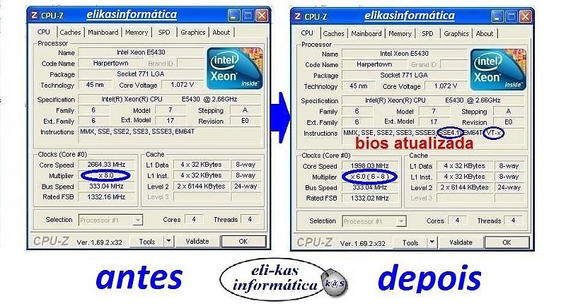Bios Mod Xeon com os microcodes Xeon inseridos para placas-mãe lga775 -  Elikasinformática - Vendas & Manutenção em Informática.