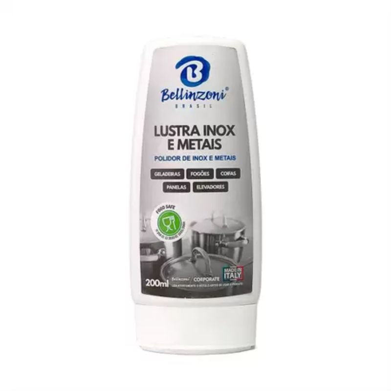 BELLINZONI LUSTRA INOX E METAIS 200ML - NAHERA