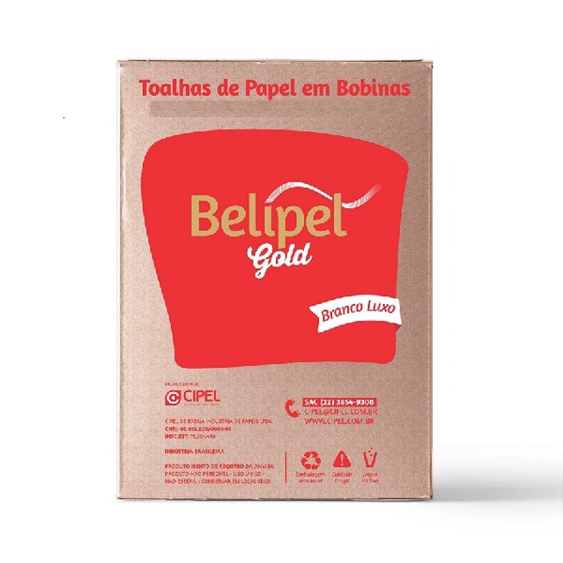 TOALHA PAPEL BELIPEL GOLD BRANCA I - LUXO - 20,5 x 20 CM - COM 1000 FOLHAS  - NAHERA