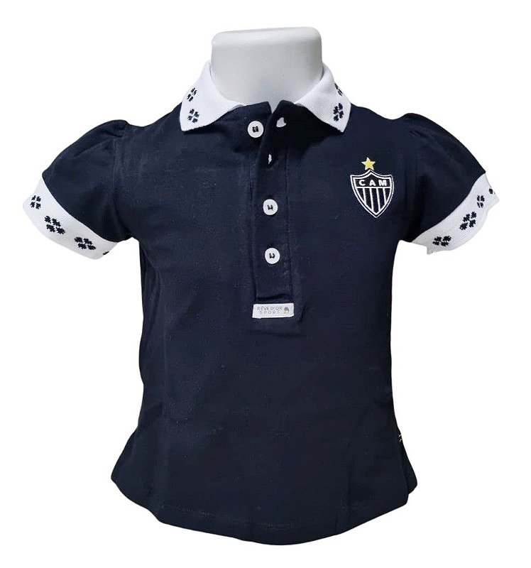 Brasil Camisa Polo Feminina Preta - Brazil Woman Polo Shirt Black