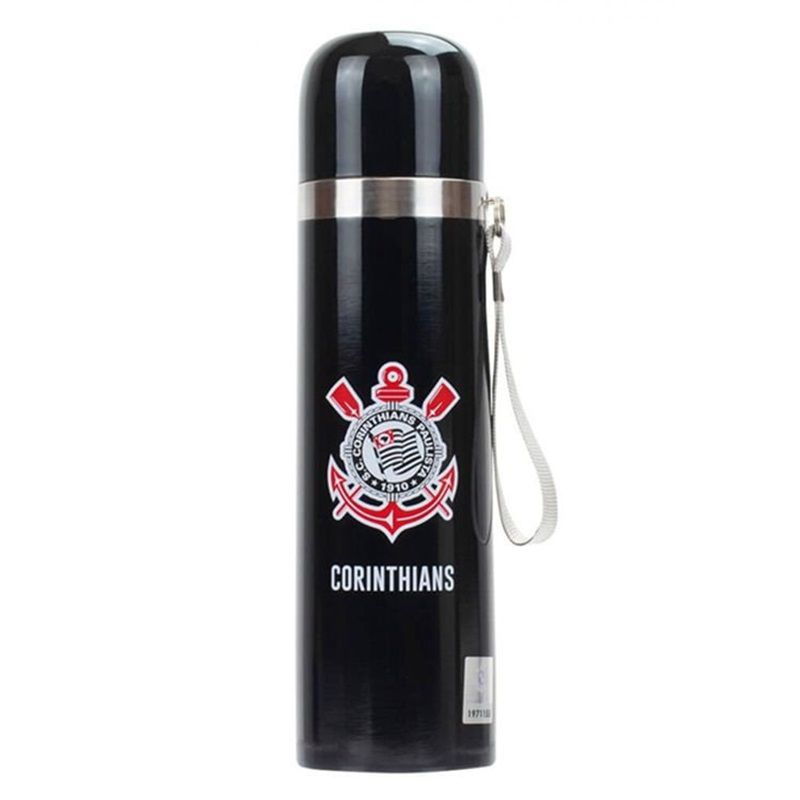 Garrafa Térmica Café Corinthians 475ml - 1 Unidade - AkiAZ