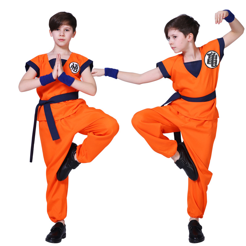 Fantasia Dragon Ball Cosplay Super Goku Infantil Roupa Anime