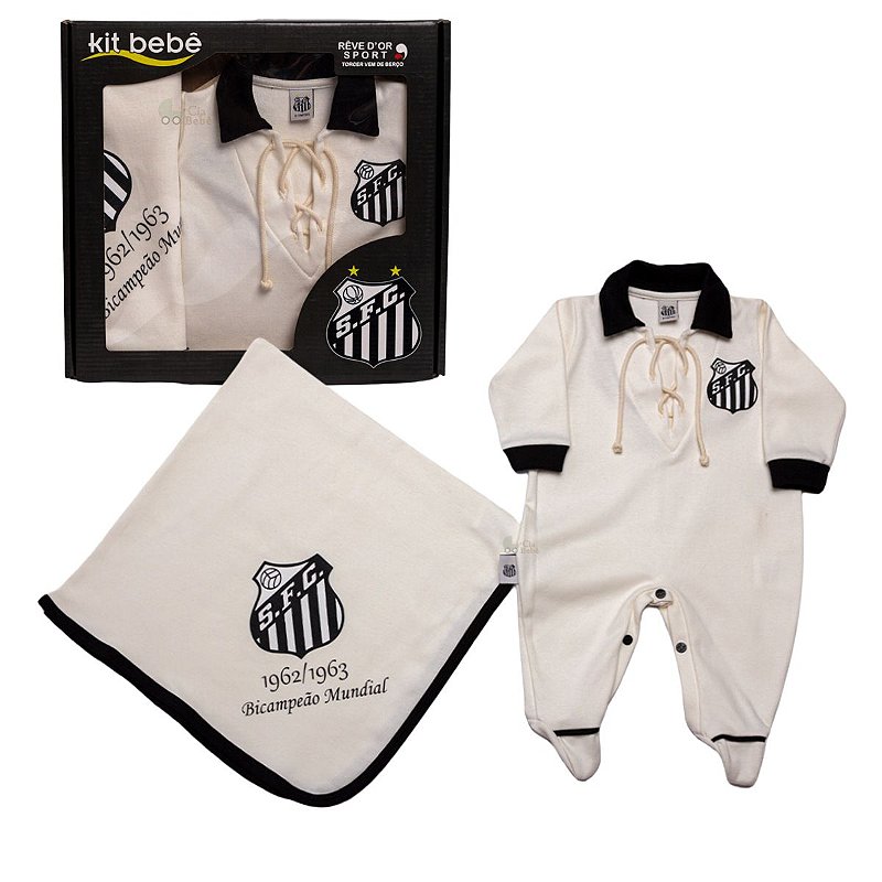 Kit Bebê Santos Saída de Maternidade Estilo Retrô Oficial Cia Bebê