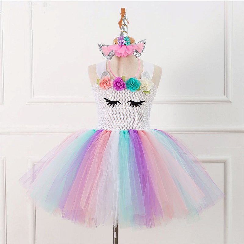 roupa infantil para festa de unicornio