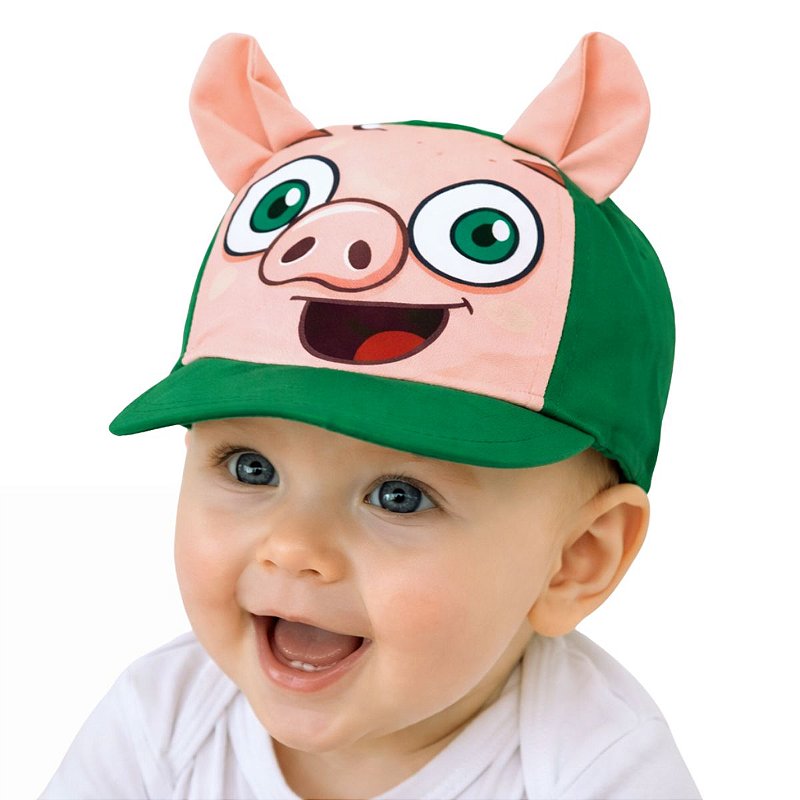Boné Bebê Mascote Palmeiras Porquinho Oficial - Cia Bebê