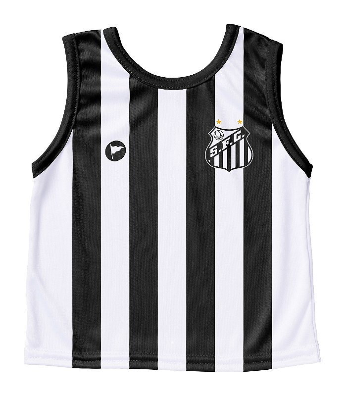 Camiseta Santos Bebê Regata Torcida Baby Cia Bebê