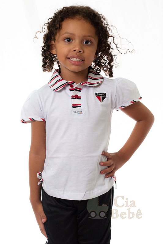 Camisa Polo Infantil Internacional Feminina Oficial - Cia Bebê