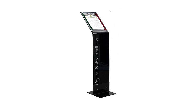 Totem Menu/Cardápio Crystal Nobre Acrílicos - Crystal Nobre Acrílicos
