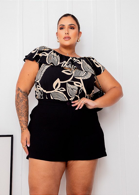 Blusa Bordada Plus Size Valentina 