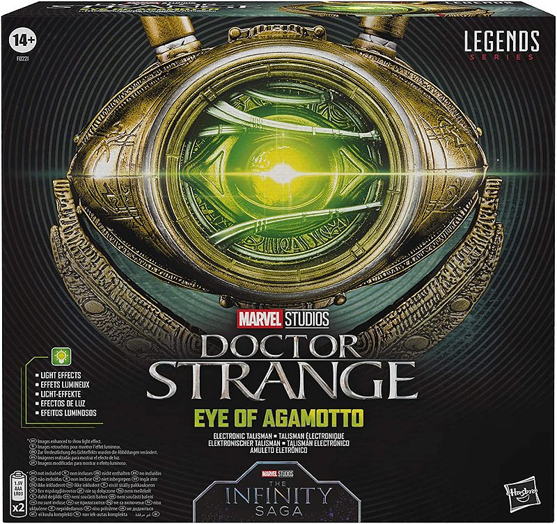 Marvel Legends Series Doutor Estranho - Talismã Eletrônico Olho de Agamotto  - F0221 - Hasbro : : Brinquedos e Jogos